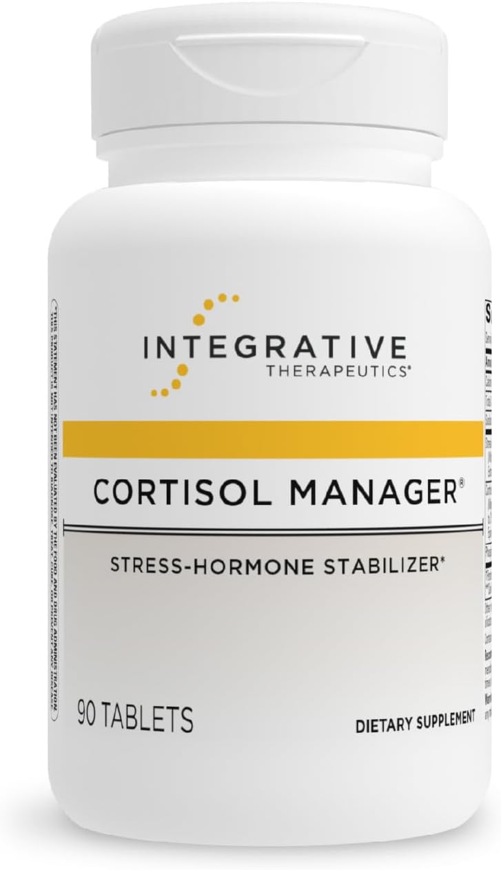 Integrative Therapeutics Cortisol Manager - Adrenal Health Support Supplement for Healthy Stress Response* - Vegan, Dairy-Free & Gluten-Free - 90 Capsules