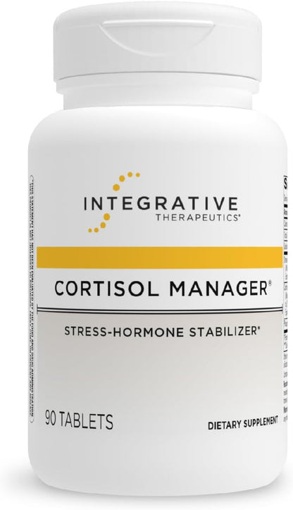 Integrative Therapeutics Cortisol Manager - Adrenal Health Support Supplement for Healthy Stress Response* - Vegan, Dairy-Free & Gluten-Free - 90 Capsules